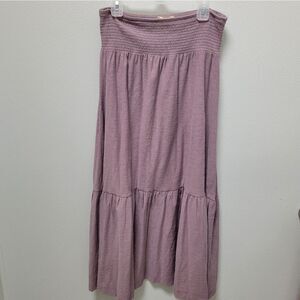 Nation LTD Women's Yasmine Skirt size M Ruched Midi 100 pima cotton